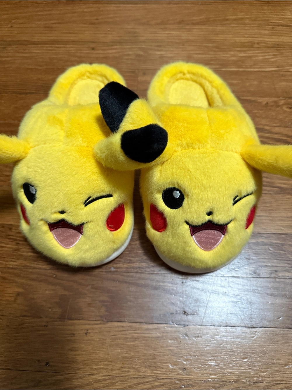 Pikachu puffy slippers